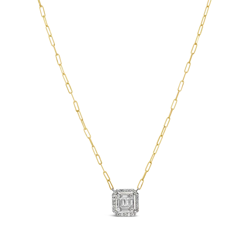 luxury gold necklaces for ladies special events -Diamond Cluster Necklace