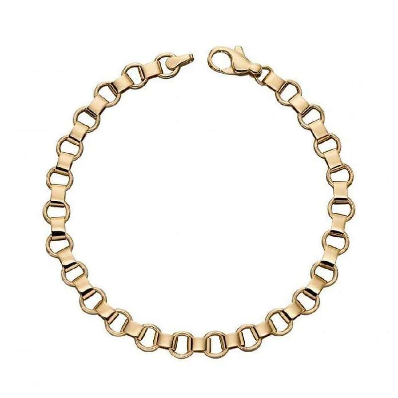 ladies rose gold bracelets dots -9ct Yellow Gold Multi Link Bracelet