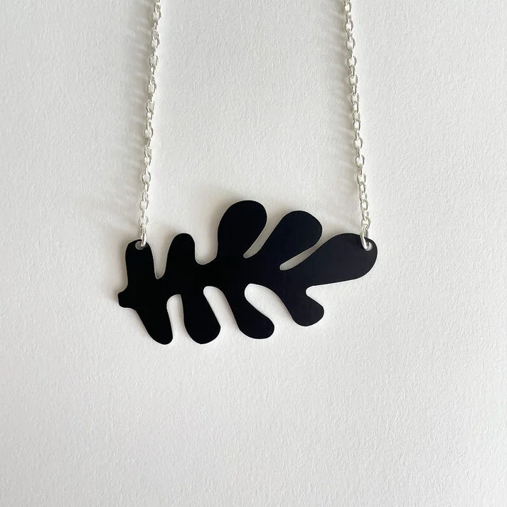 oxidized silver necklaces for women -Brack Necklace in black aluminium by Tom Pigeon