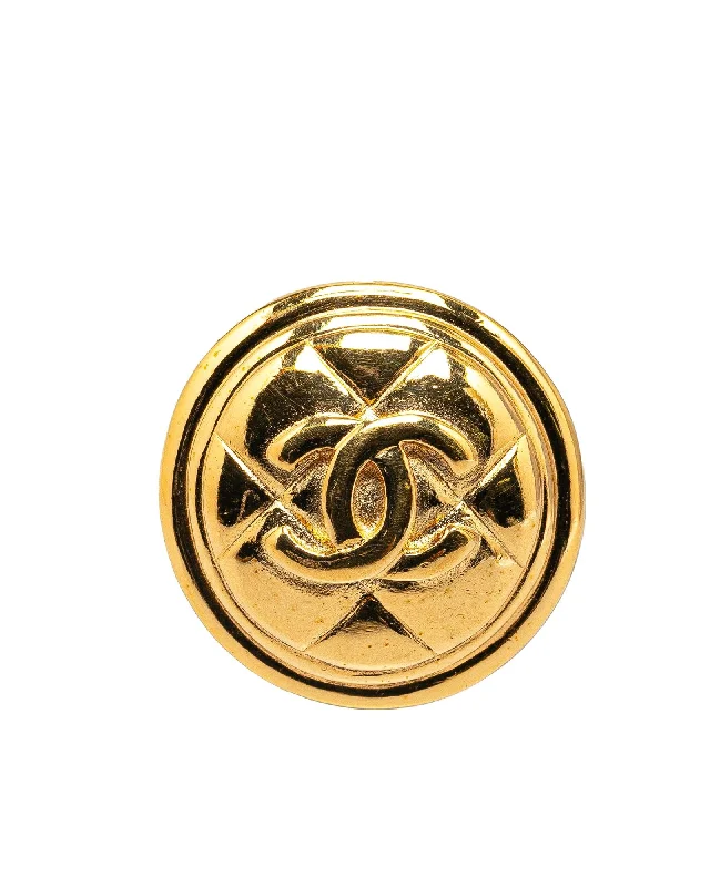 ladies rose gold brooch star design -Gold Plated Quilted Brooch with Back Pin Closure