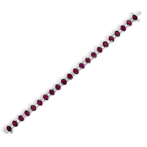 gold sun motif bracelets for women -Ruby & Diamond Bracelet