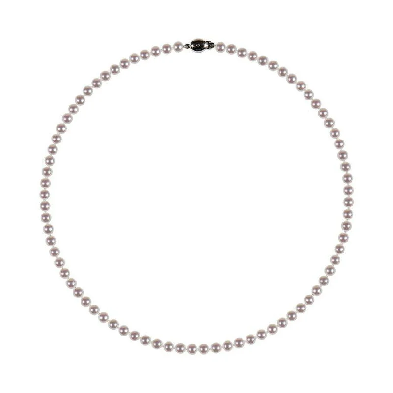 oxidized gold necklaces for women -5.0-5.5mm Cultured Pearl Necklace with 18ct White Gold Diamond Set Clasp