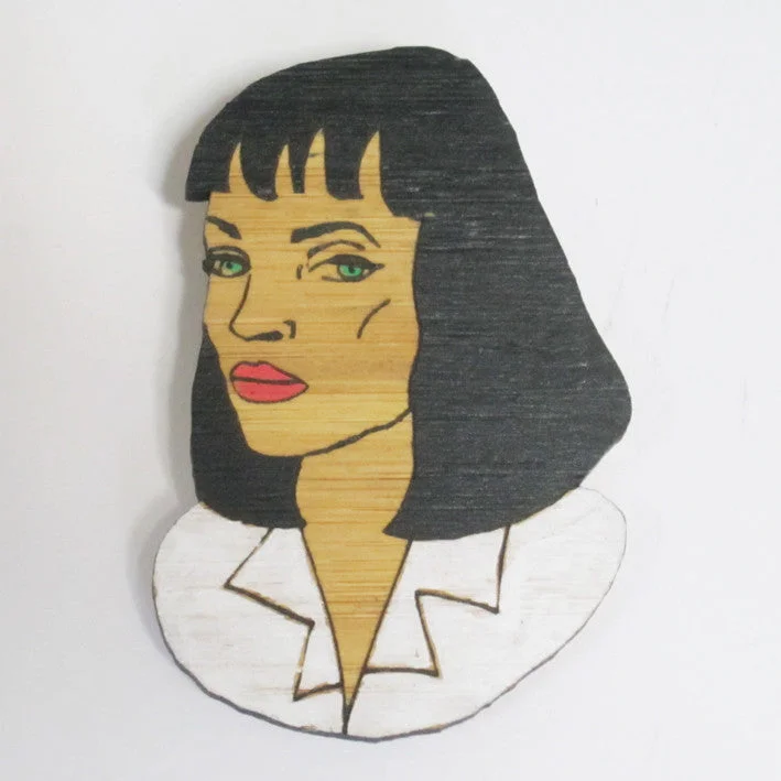 fringe brooch for women boho -Brooch: Pulp Fiction - Mia Wallace