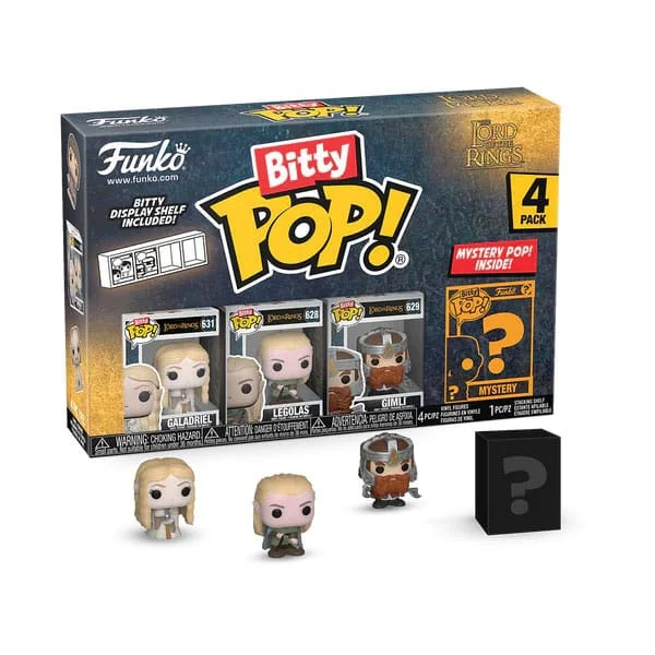 Ladies relic charm rings -The Lord of the Rings Bitty POP! Vinyl Figure 4-Pack Galadriel 2,5 cm