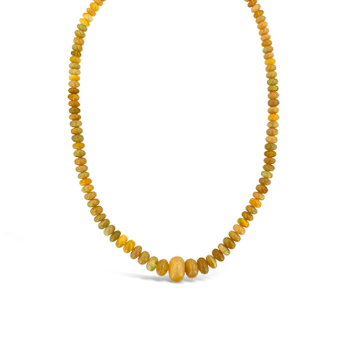 wave pattern necklaces for women -African Opal Bead Necklace