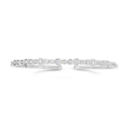 ladies bracelets opal inlays -Diamond Bangle Bracelet