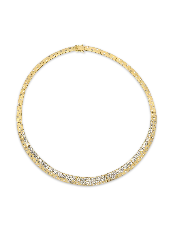 minimalist line necklaces for women -Diamond Choker Style Necklace