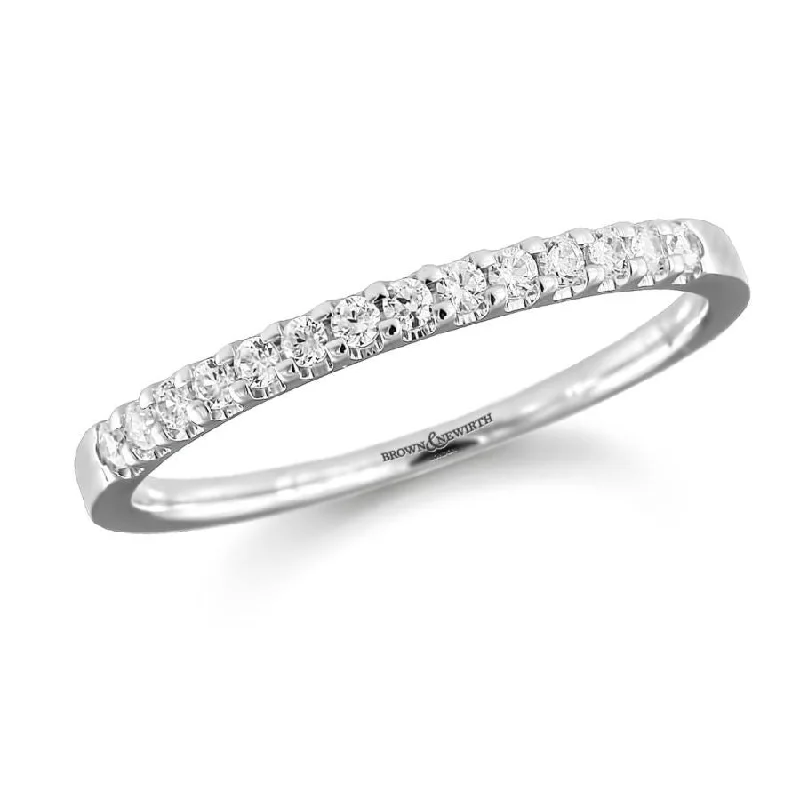 Ladies twig shine rings -0.15ct Round Brilliant Cut Diamond 14-Stone Claw Set 18ct White Gold Eternity Ring