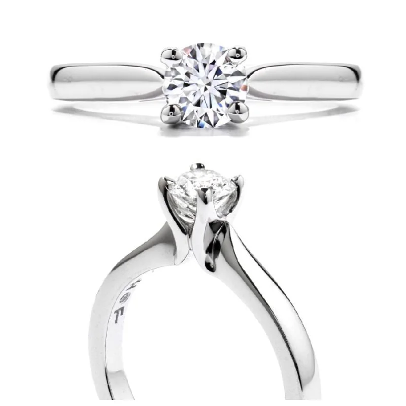 Ladies glint charm rings -0.30ct Pure Bridal Diamond Solitaire 18ct White Gold Ring