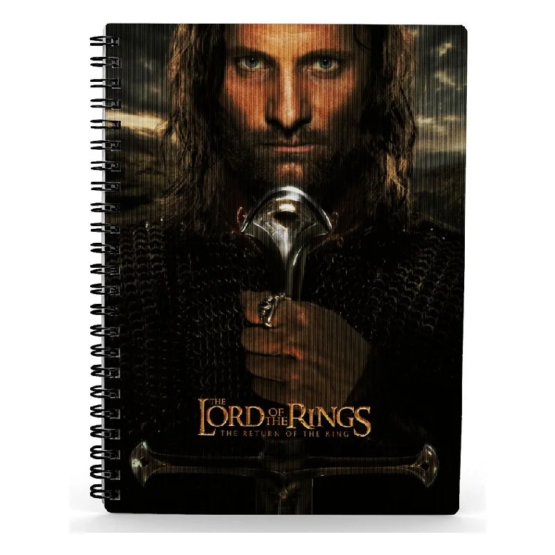 Ladies calm gleam rings -Lord of the Rings Notebook with 3D-Effect Aragorn