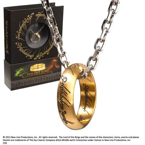 Ladies barely-there rings -Lord of the Rings The One Ring Necklace