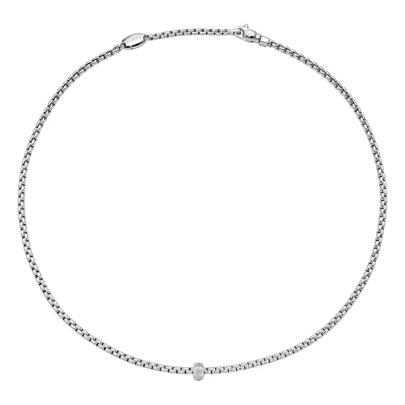 grid pattern necklaces for women -Eka Necklace Wht dia 0.12ct