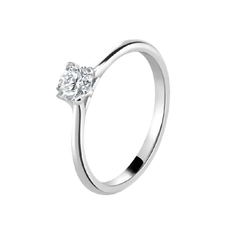 Ladies steady balance rings -0.38ct Round Brilliant Cut Diamond Solitaire Platinum Ring