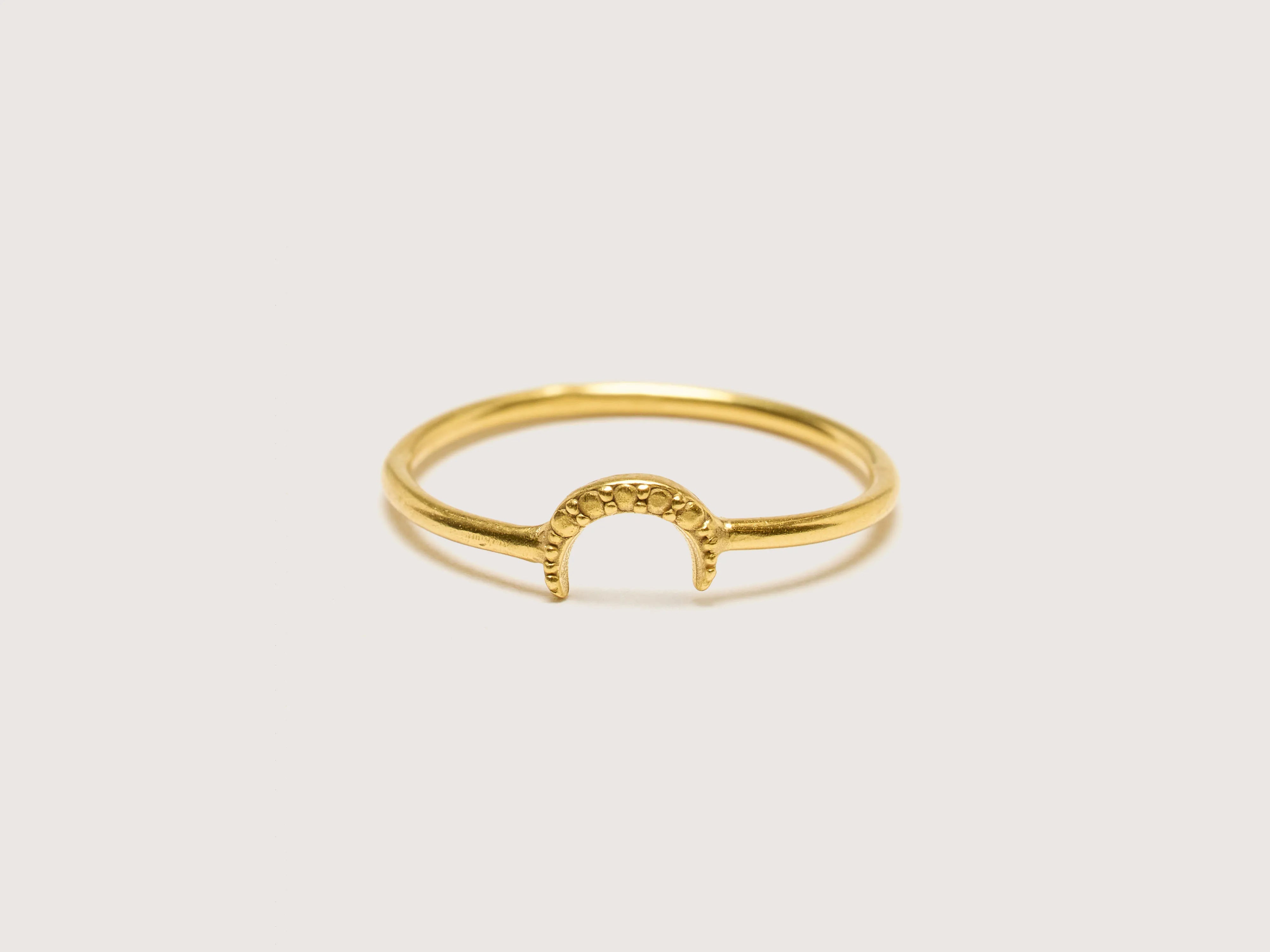 Ladies fresh jade rings -Lune Ring (242 / W / GOLD)