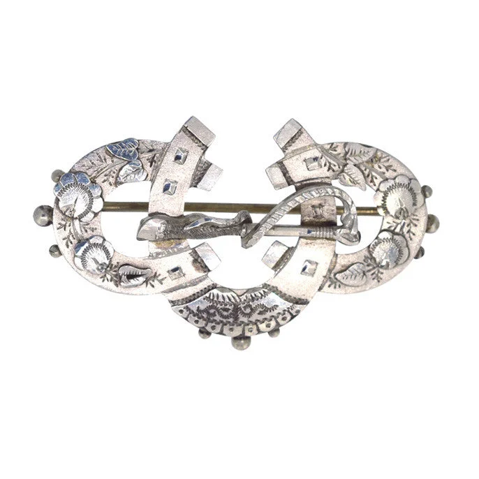 lace design brooch for women -Horse Shoe Brooch