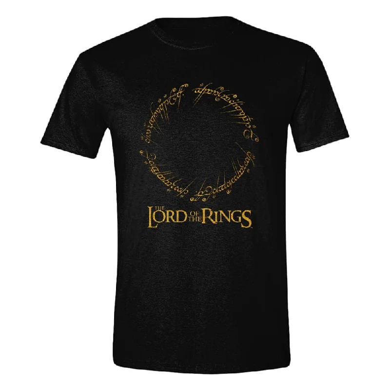 Ladies frosty glow rings -Lord of the Rings T-Shirt Logo Inscription Size S