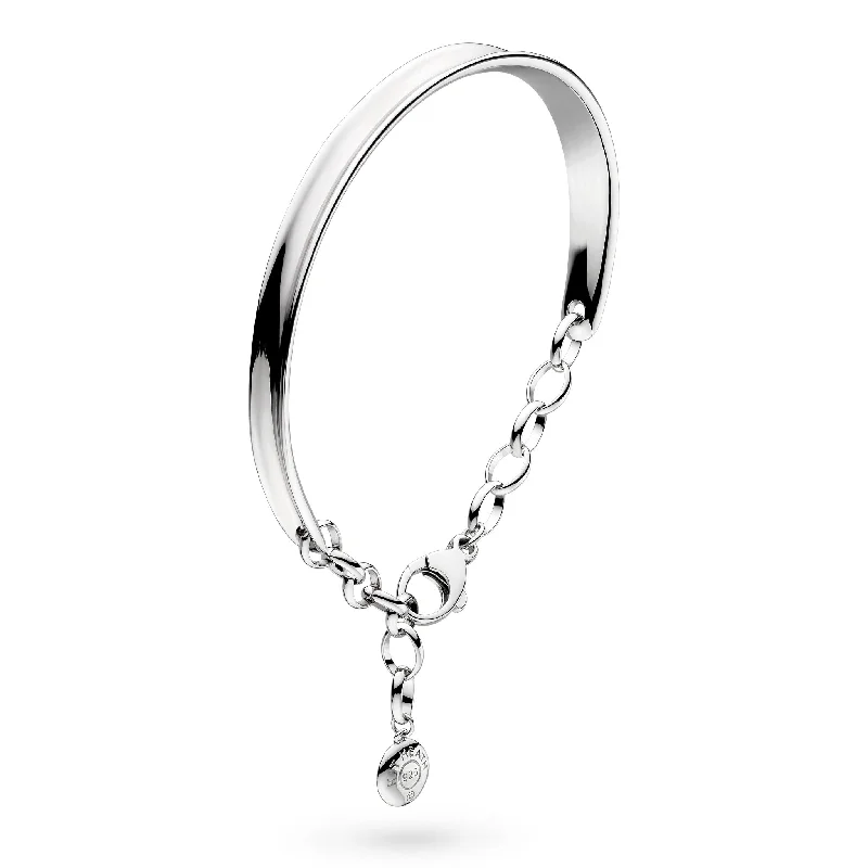 wraparound bracelets for women -Silver Serenity Changle Bracelet