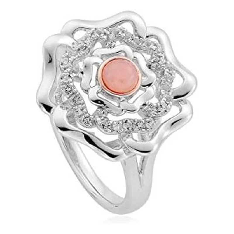 Ladies meadow gleam rings -Silver and 9ct Rose Gold Tudor Rose Ring