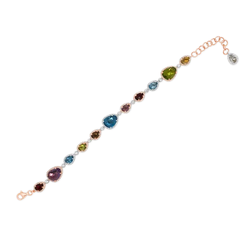 layered bracelets for women trendy -Semi-precious Gemstone Bracelet