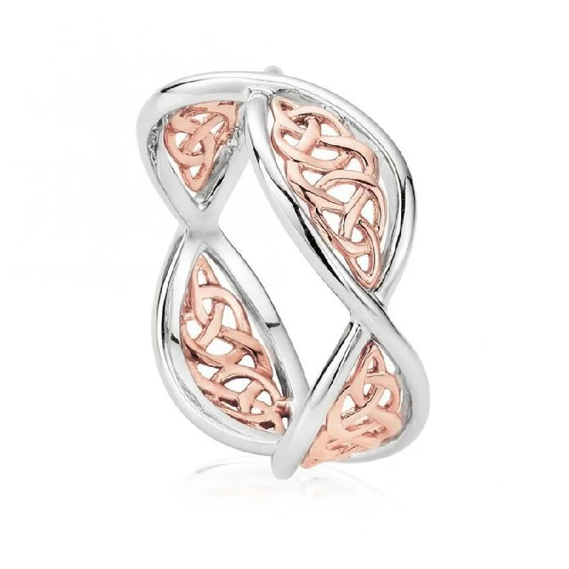 Ladies gear shine rings -Silver and 9ct Rose Gold Welsh Royalty Ring