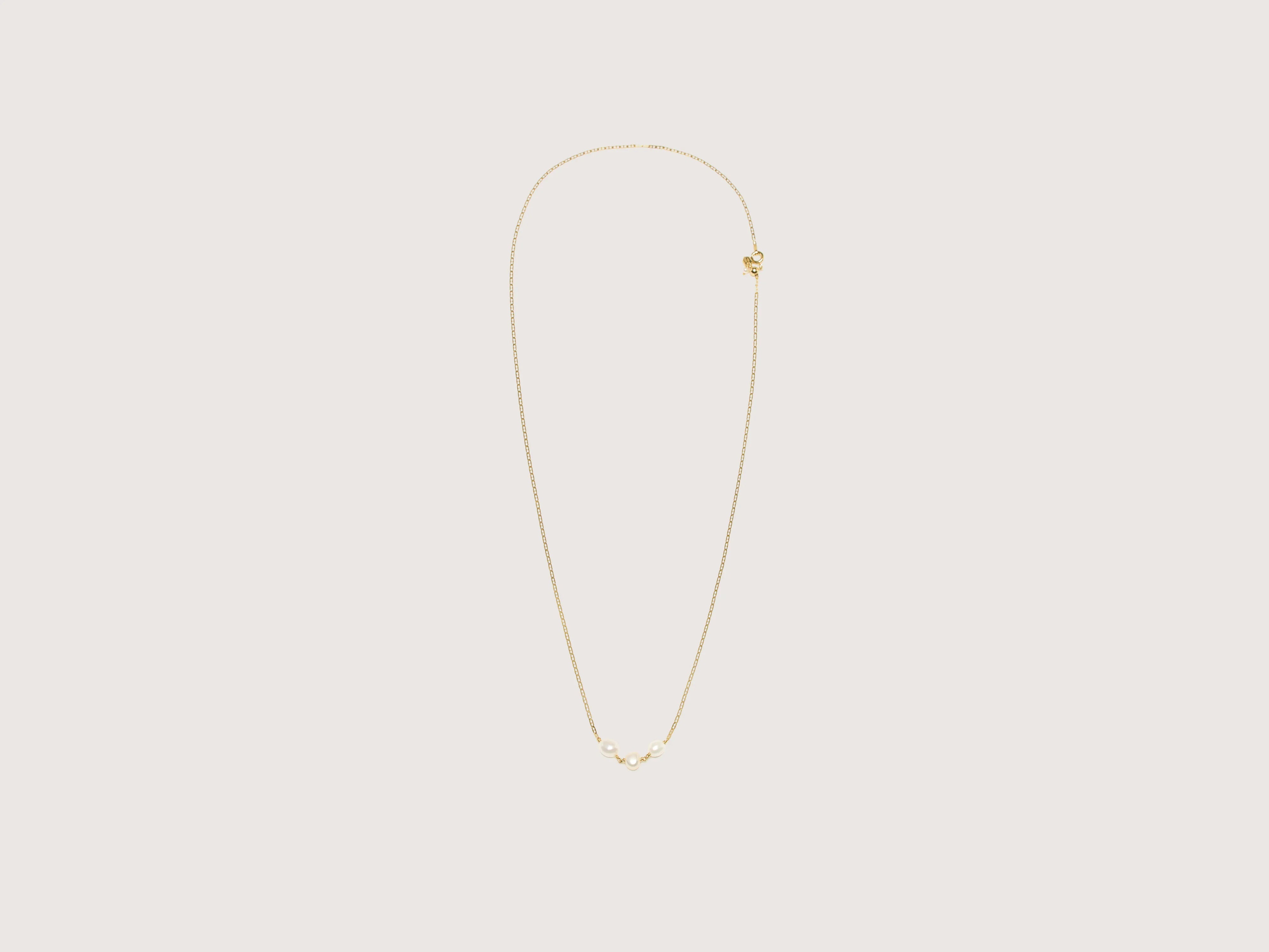 ladies necklaces scalloped edges -Tessoro Necklace (242 / W / GOLD)