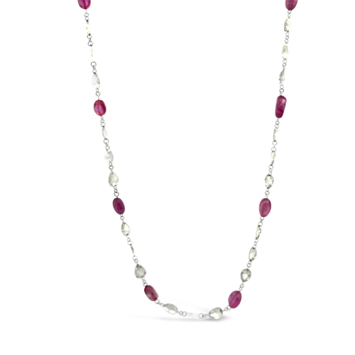 animal motif necklaces for women -Ruby & Diamond Necklace