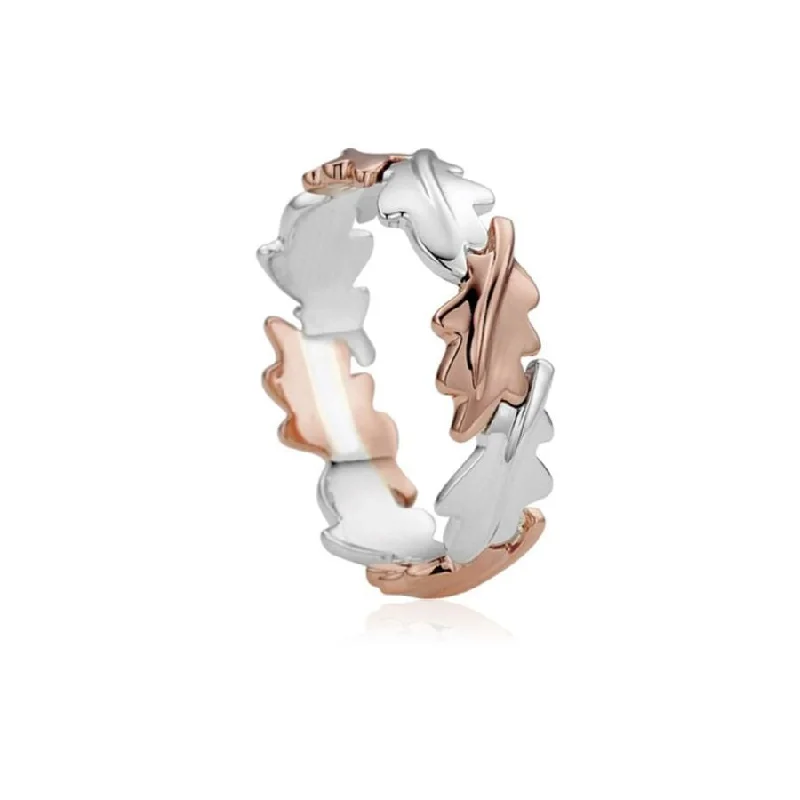 Ladies icon shine rings -Silver and 9ct Rose Gold Royal Oak Ring