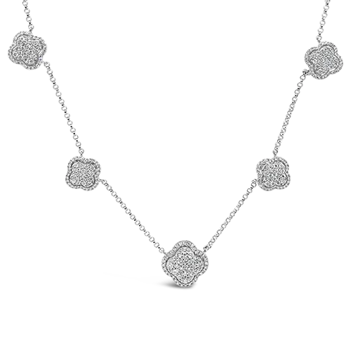 vintage necklaces for women retro design -Diamond Clover Necklace