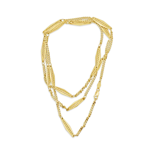 dotted pattern necklaces for women -Gold Estate Chain Necklace