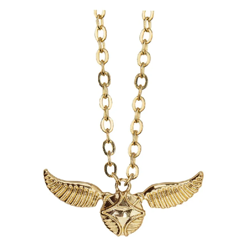 ladies gold necklaces rabbit pendants -Harry Potter Necklace with Pendant Golden Snitch