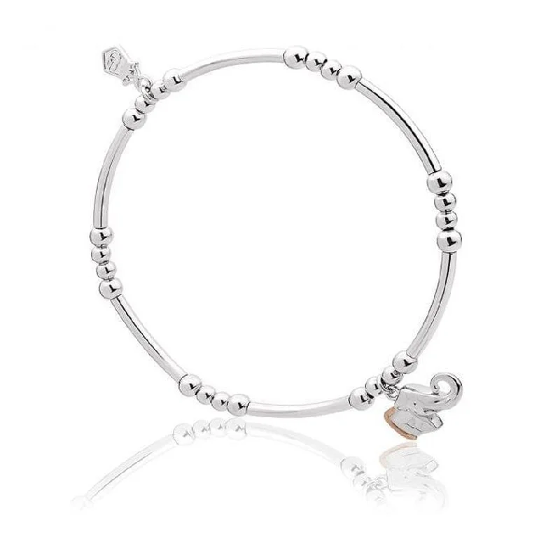 ladies silver bracelets peridot stones -Silver & 9ct Rose Gold Elephant Affinity Bracelet