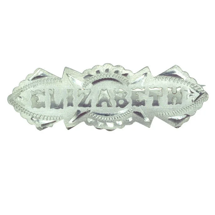 pearl accent brooch for women -Elizabeth Name Brooch