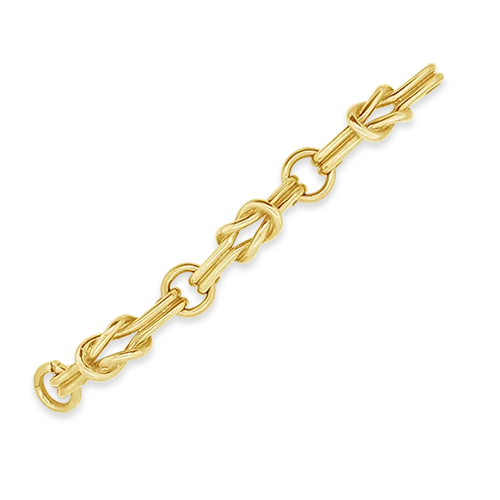 gold twist bracelets for women -Gold Knot Estate Bracelet