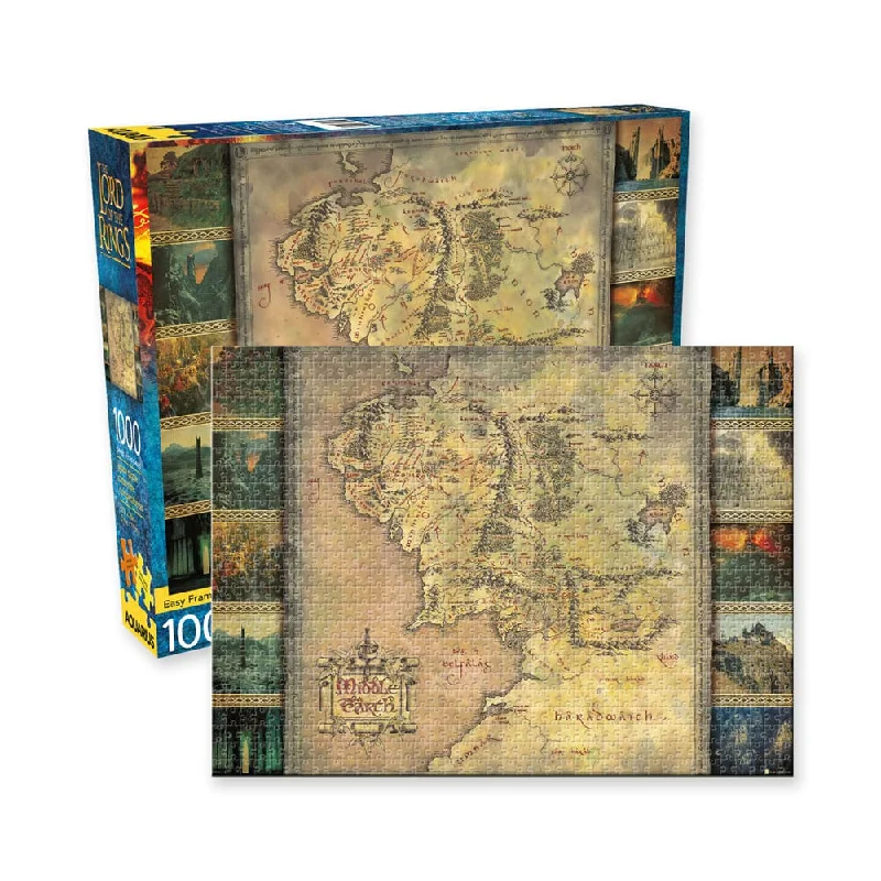 Ladies heavy bold rings -Lord of the Rings Jigsaw Puzzle Map (1000 pieces)