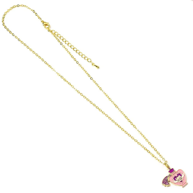 ribbon design necklaces for women -Harry Potter Pendant & Necklace Love Potion (Gold plated)