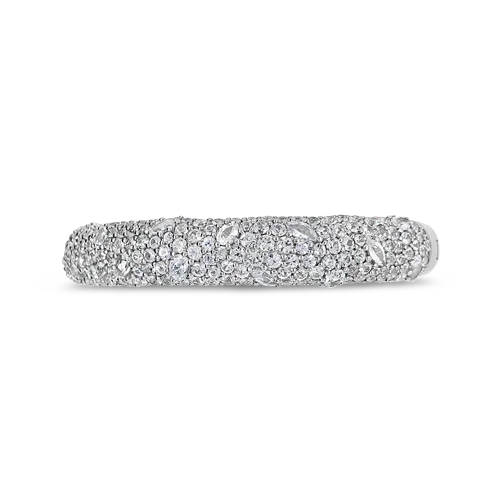 ladies cuff bracelets bold statement -White Sapphire Bangle Bracelet