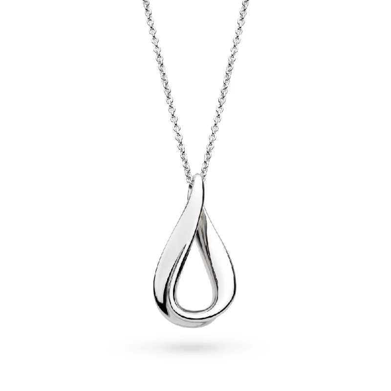 wave texture necklaces for women -Silver Serenity Midi 20" Necklace