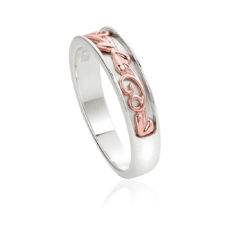 Ladies joyful shine rings -Silver and 9ct Rose Gold Evolutionary Tree of Life Ring