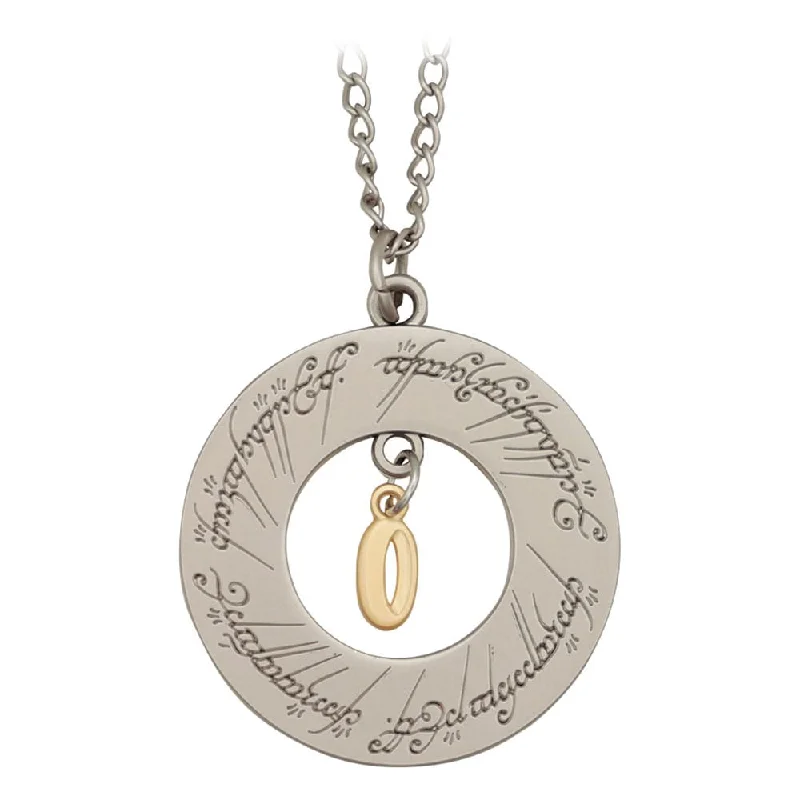 Ladies flame shine rings -Lord of the Rings Necklace with Pendant One Ring