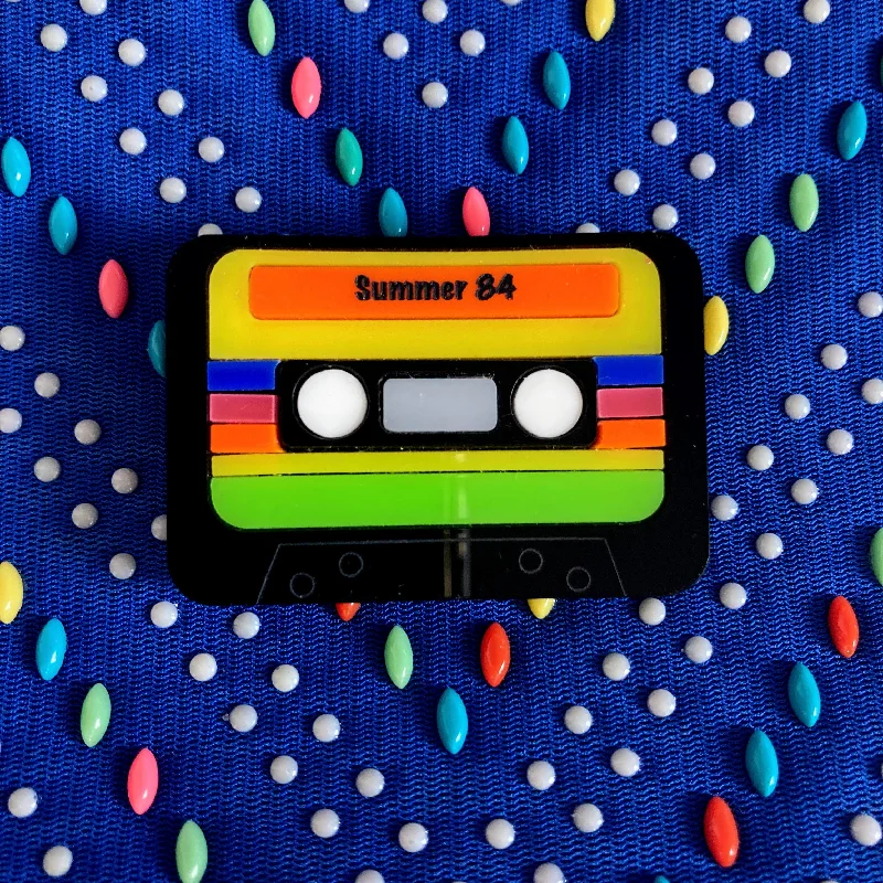 dotted texture brooch for women -AUDIO CASSETTE Acrylic Brooch