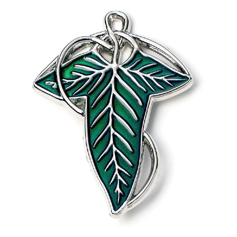 Ladies bolt sparkle rings -Lord of the Rings Pin Badge The Leaf Of Lorien