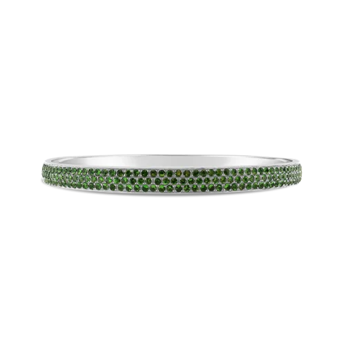 minimalist line bracelets for women -Tsavorite Bangle Bracelet