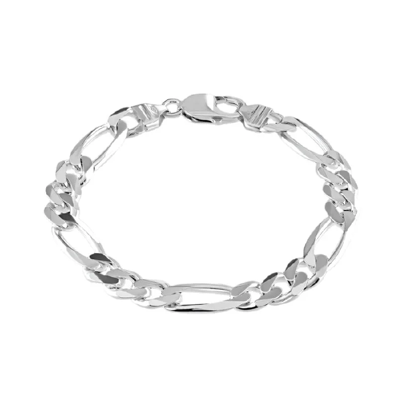 lattice pattern bracelets for women -Silver Figaro Bracelet