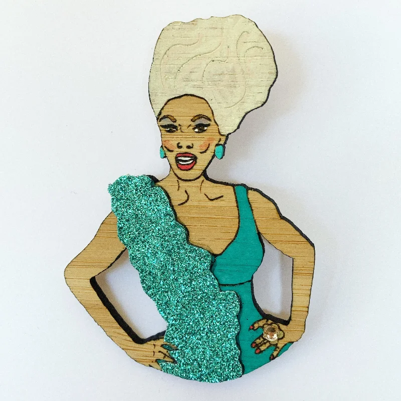 ladies brooch chevron patterns -Brooch: RuPaul - Shantay You Stay