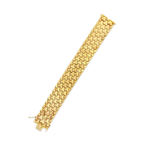 stackable gold bracelets for women -Gold Bride Link Estate Bracelet