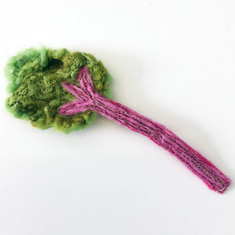 minimalist moon brooch for women -Rhubarb Felt Brooch