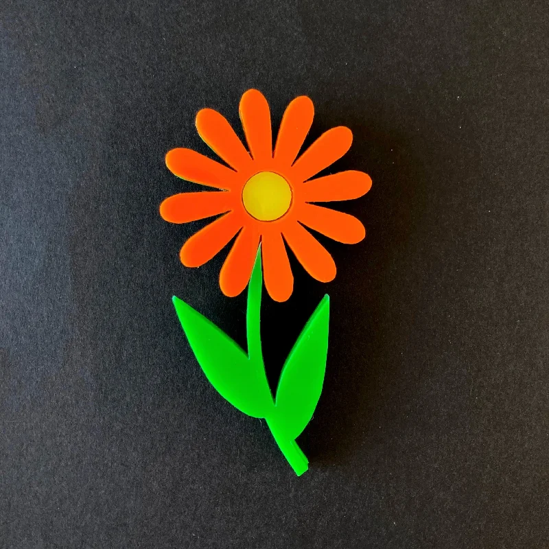 ladies gold brooch for daily wear -DAISY FLOWER Acrylic Brooch