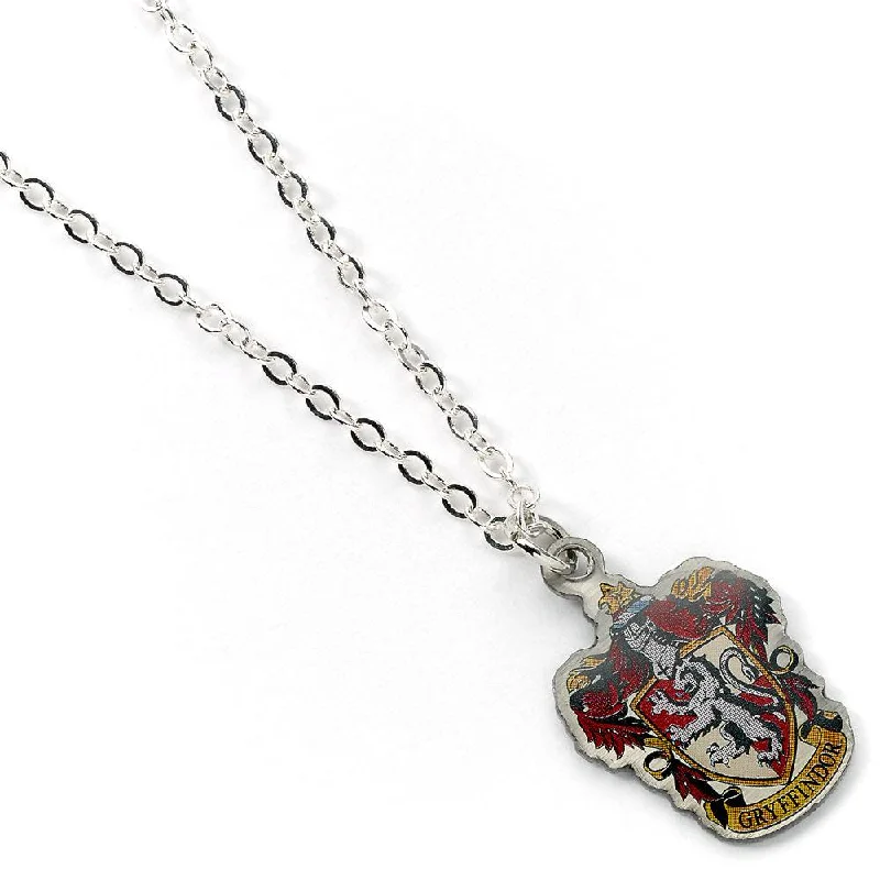 ladies silver necklaces lapis lazuli -Harry Potter Pendant & Necklace Gryffindor Crest (silver plated)