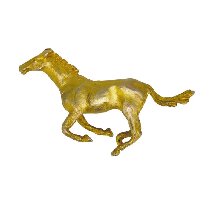 ladies gold brooch bee motifs -Galloping Horse Brooch