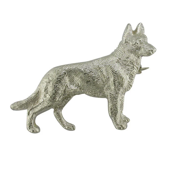 double gem brooch for women -German Shepherd Brooch